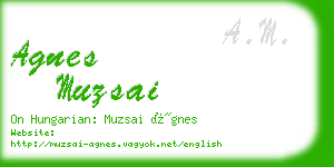 agnes muzsai business card